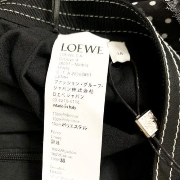 LOEWE POLKA DOT MIDI PLEATED SKIRT SZ 38 - Picture 5 of 6